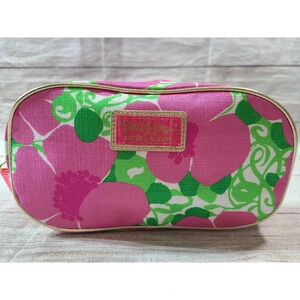 Lilly Pulitzer for Estee Lauder Women's Travel Make-up Bag Pouch Pink Floral